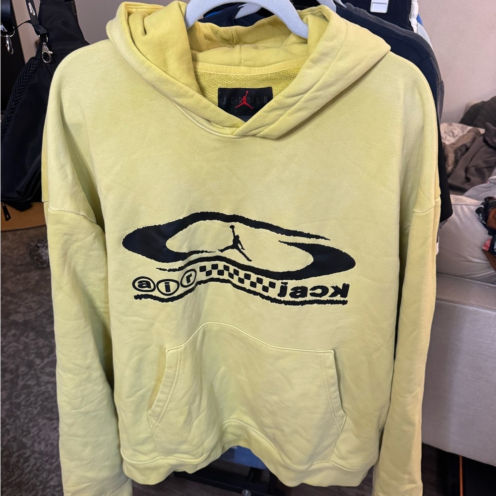 Jordan x Travis Scott Pullover Hoodie Celery Mens Size XL